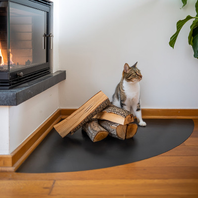 Spark guard floor plate quarter-round in black steel