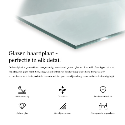 Hexagonal glass hearth transparent