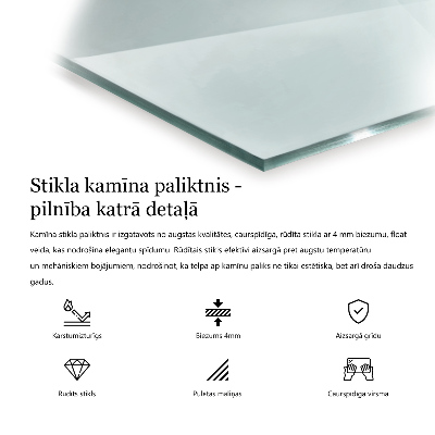 Hexagonal glass hearth transparent