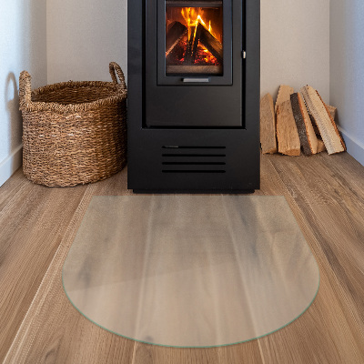 Glass hearth for log burner Semi-oval frosted glass