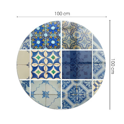 Glass hearth for stove round Ceramic tile patterns
