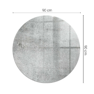 Glass hearth for stove round Raw concrete texture