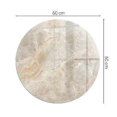 Glass hearth pad round Natural stone pattern