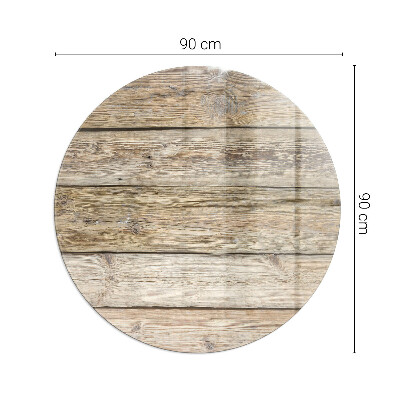 Glass hearth pad round Texture of wooden boards
