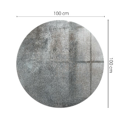 Glass hearth pad round Raw surface texture