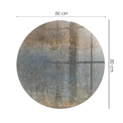 Glass hearth for stove round Abstract textured pattern