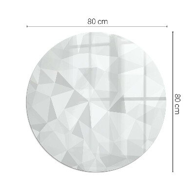 Glass hearth for stove round Abstract geometric pattern