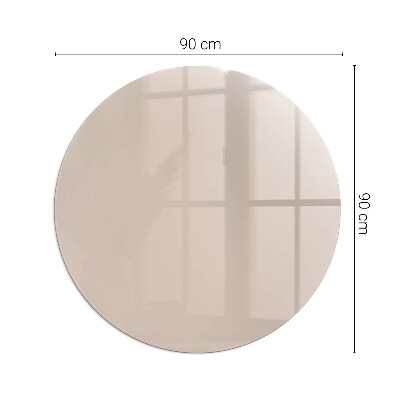 Glass hearth pad round Color: Light brown
