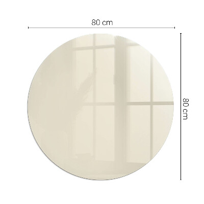 Glass hearth pad round Color Beige