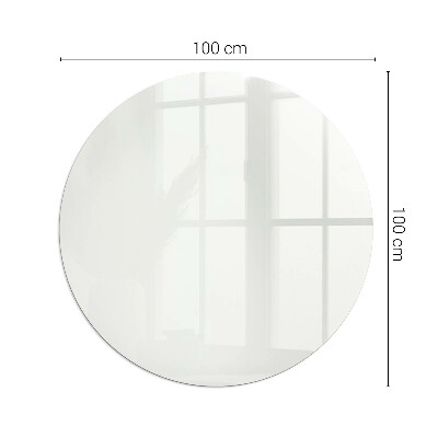 Glass hearth pad round Ivory color