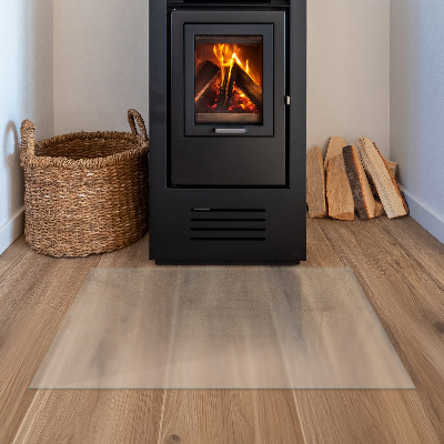 Frosted glass rectangular hearth plate