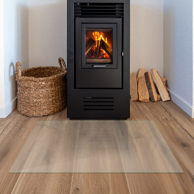 Rectangular glass hearth plate Frosted glass