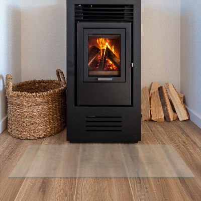 Frosted glass rectangular hearth plate