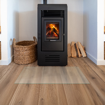 Frosted glass rectangular hearth plate