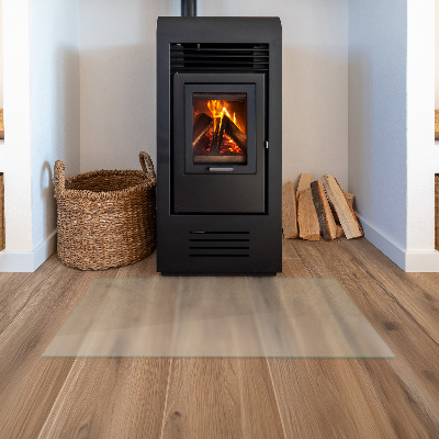 Rectangular glass hearth plate Frosted glass