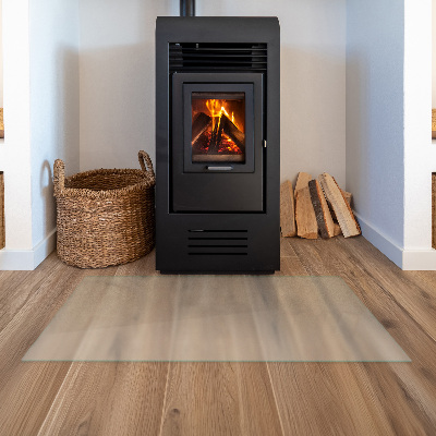 Frosted glass rectangular hearth plate