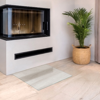 Rectangular glass hearth plate Frosted glass
