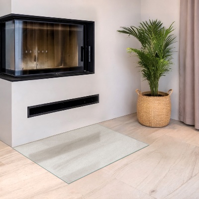 Frosted glass rectangular hearth plate
