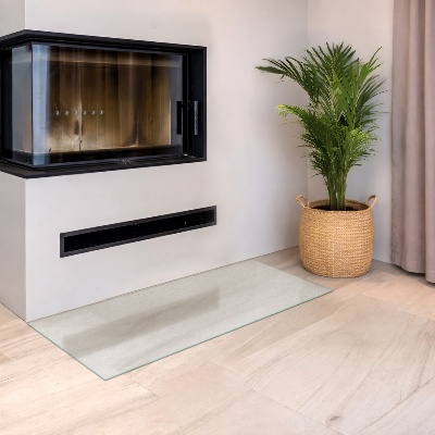 Rectangular glass hearth plate Frosted glass