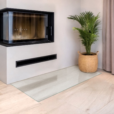 Rectangular glass hearth plate Frosted glass