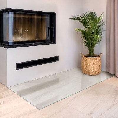 Frosted glass rectangular hearth plate
