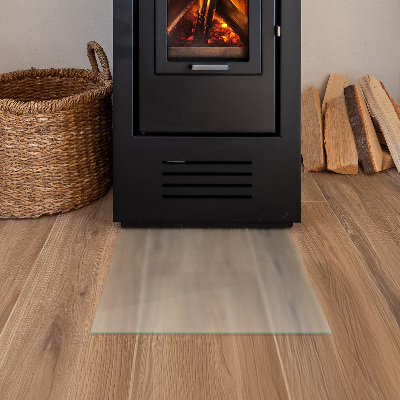 Rectangular glass hearth plate Frosted glass