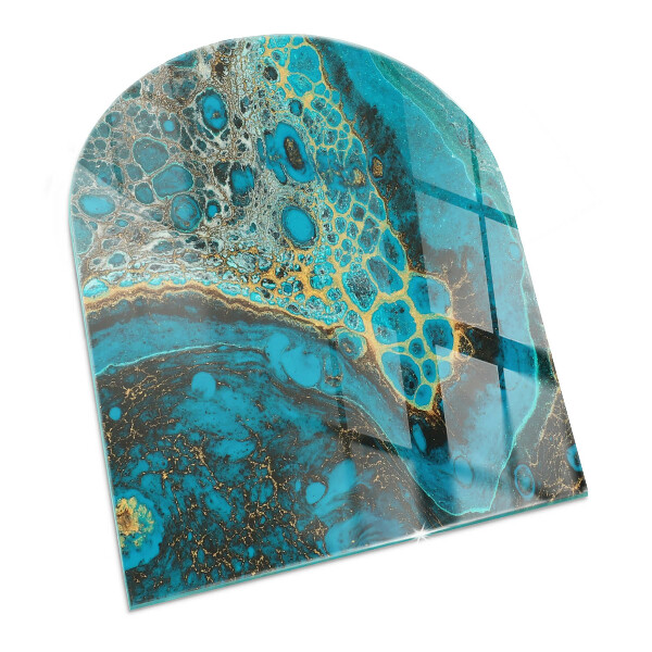 Glass hearth for log burner Abstract organic pattern