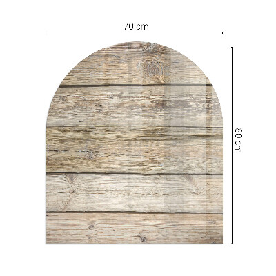 Glass hearth for log burner Wooden board in arrangement