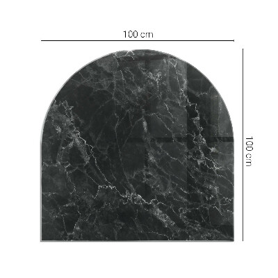Glass hearth for log burner Elegant marble pattern