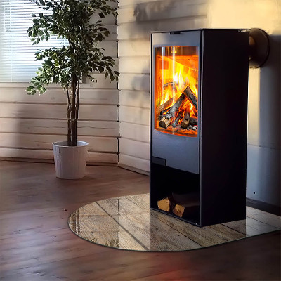 Glass hearths for wood burners Texture of wooden boards