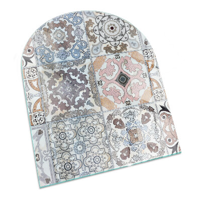 Glass hearths for wood burners Mosaic patterns in tiles