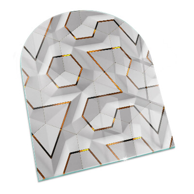 Glass hearths for wood burners Geometric 3D pattern