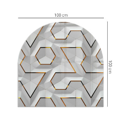 Glass hearths for wood burners Geometric 3D pattern