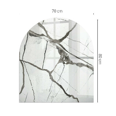Glass hearth for log burner Marble vein pattern