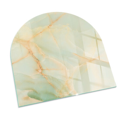 Glass hearth for log burner Abstract marble pattern