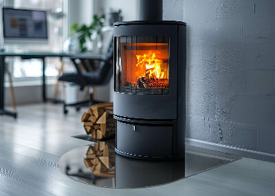 Glass hearths for wood burners Color Gray-brown