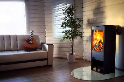 Glass hearths for wood burners Color Light green