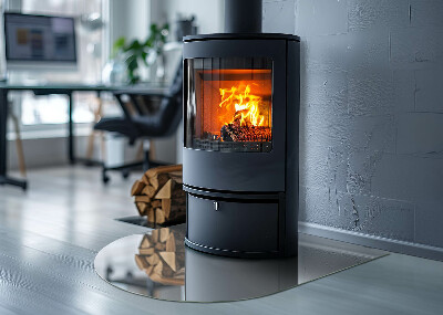 Glass hearth for log burner Color Gray