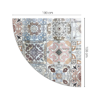 Glass hearth for wood stove Mosaic patterns in tiles