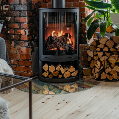 Glass hearth for wood stove Boards in various shades