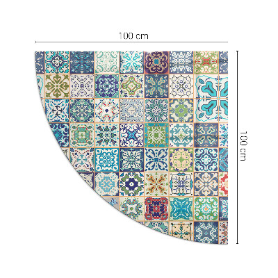 Glass hearth Mosaic patterns on tiles