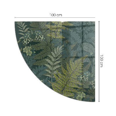 Glass hearth Plant motifs with butterflies