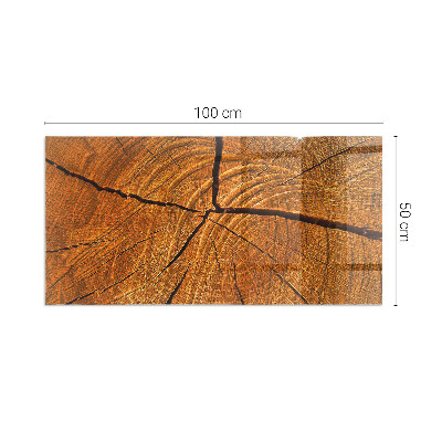 Corner glass hearth rectangular Wood grain in cross-section