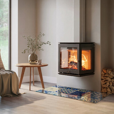 Glass fire hearth rectangular Ceramic tile patterns