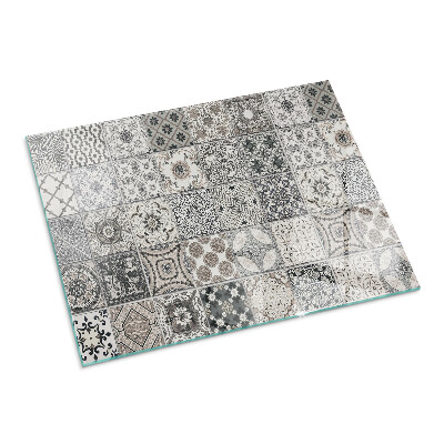 Corner glass hearth rectangular Decorative tile patterns