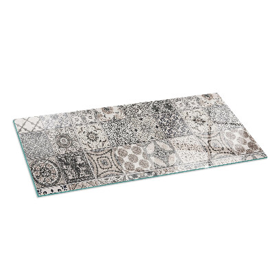 Corner glass hearth rectangular Decorative tile patterns