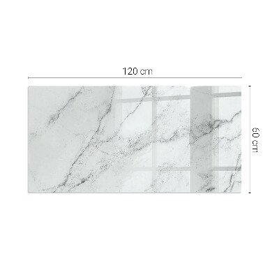 Glass fire hearth rectangular Marble pattern with veins