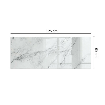 Glass fire hearth rectangular Marble pattern with veins