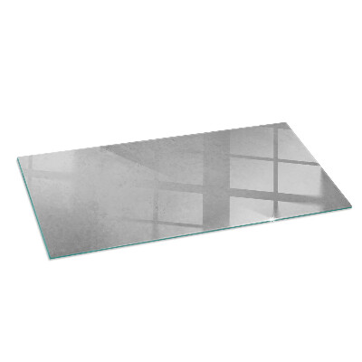 Corner glass hearth rectangular Concrete texture with effect
