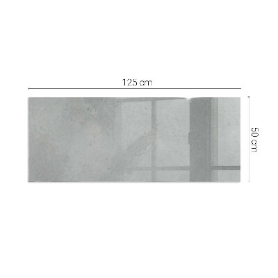 Corner glass hearth rectangular Concrete texture with effect